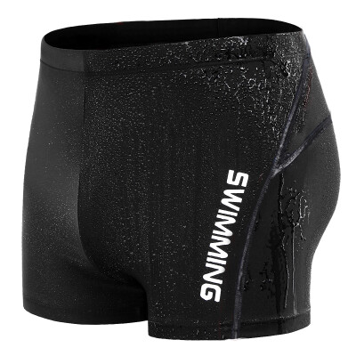 

Applicable mens flat angle quick-drying large size swimming trunks swimming equipment mens swimsuit black 2XL