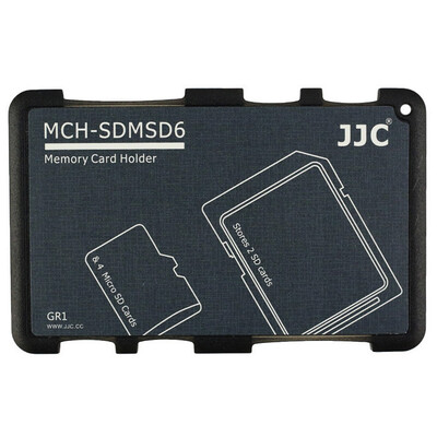 

JJC MCH-SDMSD6GR ультра-тонкий держатель карты памяти SLR камера карта памяти SD-карта цифровой пакет хранения серый картридж карты (можно положить две SD + 4 MSD / TF-карты)