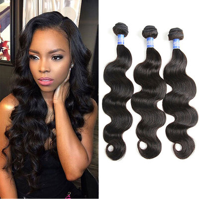 

ELees Hair Products 8A Brazilian Virgin Hair Body Wave 3 Bundles Unprocessed Human Hair Bundles Virgin Hair Natural Black Color