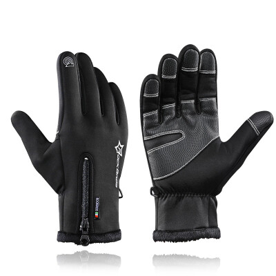 

ROCKBROS Bike Gloves Winter Thermal Windproof Warm Full Finger Cycling Glove Anti-slip Bike Bicycle Gloves for Man Woman