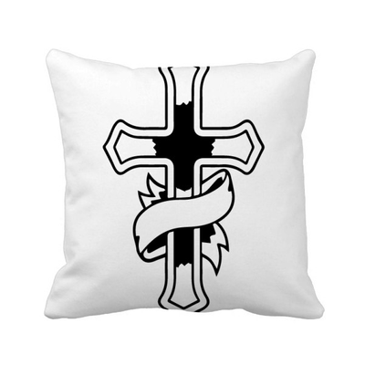 

Religion Christianity Church Belief Black Square Throw Pillow Insert Cushion Cover Home Sofa Decor Gift
