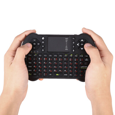 

VIBOTON - S501 24GHz Mini Wireless QWERTY Keyboard Air Mouse Touchpad Remote Control