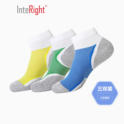 

INTERIGHT sports socks mens cotton thickening terry foot professional sports socks 3 double box mixed color code