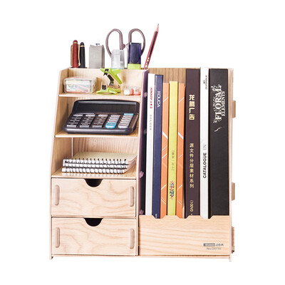 

Jinlongxing glosen desk storage box office supplies large multi-layer drawer file rack wooden storage box