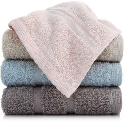 

Sanli cotton plain satin towel 4 discounts loaded 33×70cm soft absorbent face wash towel color mix