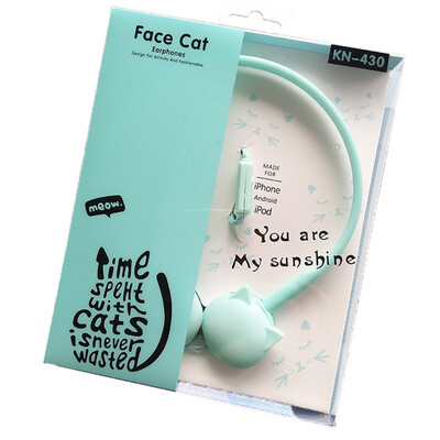 

Cute Cat Цветные стерео розовые наушники Наушники для наушников для Samsung Xiaomi mp3 Kids Student Birthday Gifts With Retail box