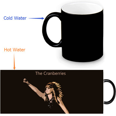 

The Cranberries 350ml / 12oz Heat Reveal Mug Color Change Чашка кофе Чувствительные морфинг-кружки Волшебная чашка для чайных чашек