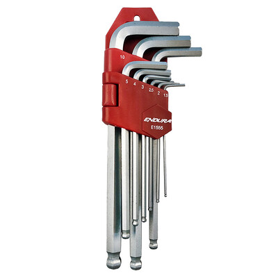 

Endura 9 metric long ball head -shaped hex wrench Hexagon screwdriver set E1555