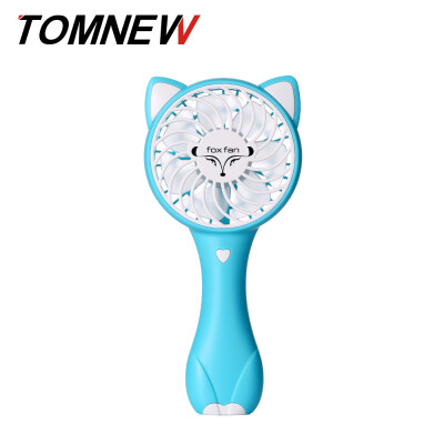 

TOMNEW Portable Fan Handheld 3 Speed USB Electric Mini Hand Fox Fan Air Cooling for Travel Outdoor Home