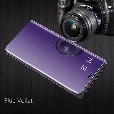 

Huawei Enjoy 7S роскошь слим зеркало Flip Shell стоят кожаные смарт - ясно, окна покрытия телефон дело
