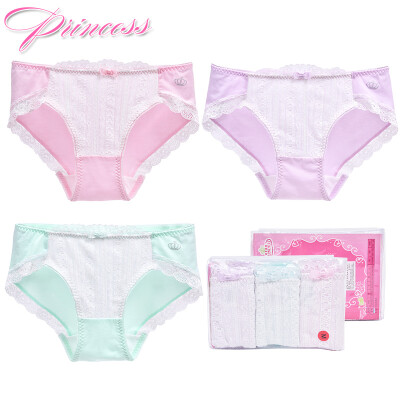 

Ai Lier Aurora Girl Underwear Female Student Middle Lace Lace Fabric Girls Pants Womens Sexy Briefs 3 Pack K8040