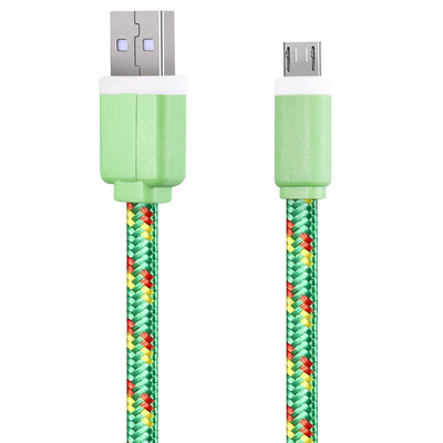 

1M Micro USB Flat Braided Synchronization Charger Cable Cord Adapter for Android Smart Phones