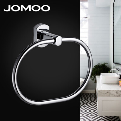 

JOMOO Towel Ring Round Shape Wall Mounted Washcloth Holder Hanger Zinc Alloy Bathroom Accessories Chrome Bath Towel Bar