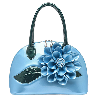 

Handbags Handbags Flower Shell Bag Korean Bright Leather Single Shoulder Span