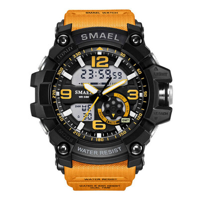

Military Watches Army Mens Wristwatch LED Quartz Watch Digtial Dual Time Men Clock 1617 reloj hombre Sport Watch Army