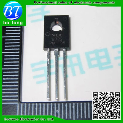 

Triode Transistor B772 2SB772 3A/40V PNP Power Triode Pair/Match with D882 (20PCS/Lot)