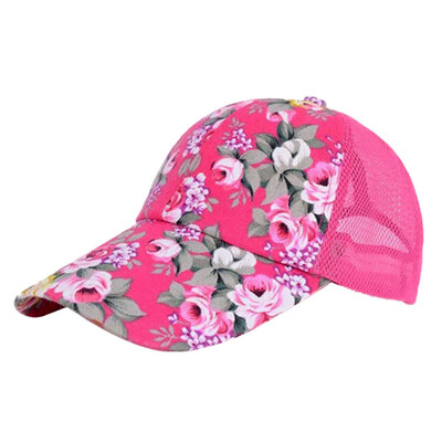 

Мода женщин Цветочный цветок Snapback Хип-хоп Hat Регулируемая Бейсболка