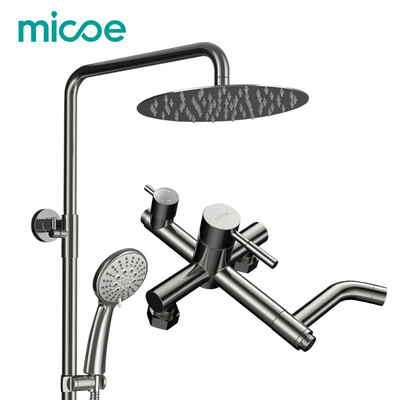 

Комплект для душа MICOE Комплект для душа Micoe для душа 304 из нержавеющей стали Настенный ультратонкий верхний распылитель Five