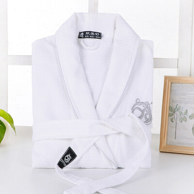 

Waffle Bathrobe Men Cotton Pajamas Terry  Mens Robe Nightgown Males Sleepwear Long Soft Home Hotel Spring Summer