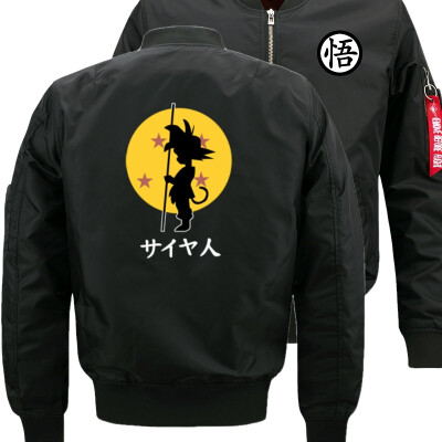 

Dragon Ball Bomber Flight Flying Jacket Winter thicken Warm Zipper Men Jackets Anime Mens Casual Coat