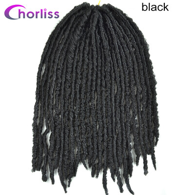 

Chorliss Soft Dreadlocks African Crochet Braids Twist Synthetic Hair Extension 100g Black Bug Hair For Women 20Inch 24Strands