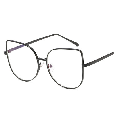 

Мода Женщины Металлические Незеркальные Очки Cat Eye Frame Мужчины Прозрачные Линзы Очки Обычное Зеркало Oculos de grau