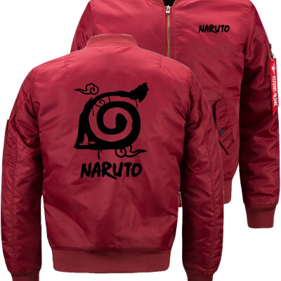 

Naruto Uzumaki Naruto Fashion Bomber Flight Flying Jacket Winter thicken Warm Zipper Men Jackets Anime Mens Casual Coat