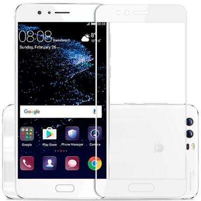 

ESCASE Huawei P10 Plus tempered film full coverage HD explosion-proof anti-fingerprint mobile phone film full-screen white
