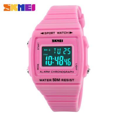 

Ladys Fashion Sporty Candy Color LCD Digital Waterproof Sports Watch