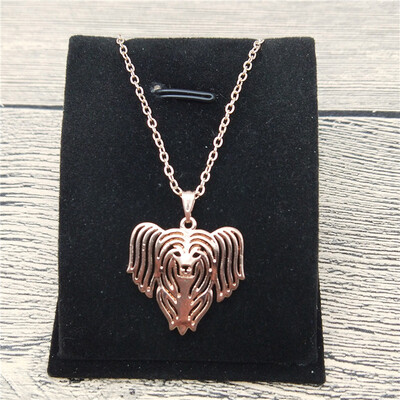 

New Chinese Crested Necklace Trendy Style Chinese Crested Pendant Necklace Women Fashion Pet Jewellery Animal Dog Jewellery