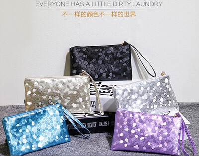 

New Women Glitter Sequins Handbag Party Evening Envelope Clutch Bag Wallet Purse