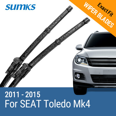 

SUMKS Wiper Blades for SEAT Toledo Mk4 24"&16" Fit slim push button Arms 2011 2012 2013 2014 2015