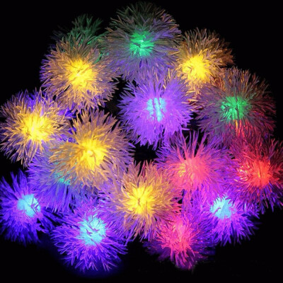 

BOGUANG 10M LED Waterproof Solar snowflake ball with solar panel colorful light for Christmas coffee bar outdoor decoration use