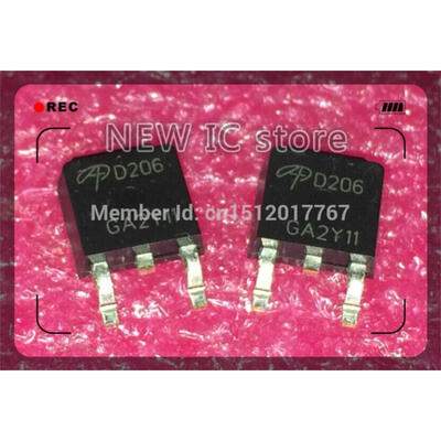 

50pcslot AOD206 D206 TO-252 Free Shipping 100 NEW