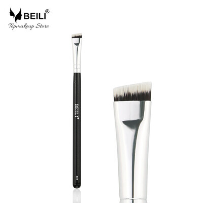

BEILI 322 Luxe Rose Golden Pink Black handle Eye Eyebrow Liner Single Makeup Brush