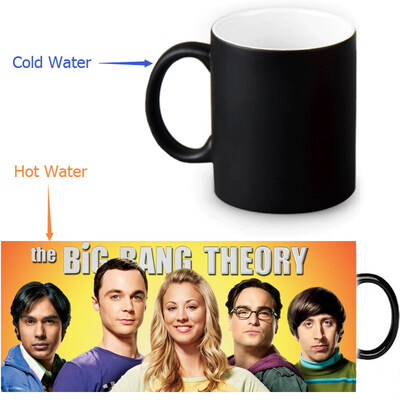 

The Big Bang Theory 350ml12oz Heat Reveal Mug Color Change Coffee Cup Sensitive Morphing Mugs Magic Mug Milk Tea Cups