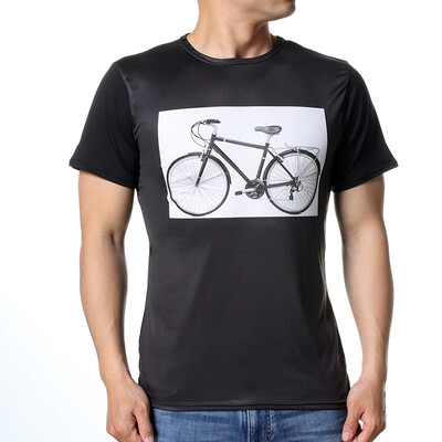 

Mens Bicycle Printing Short Sleeved O-Neck T-Shirts