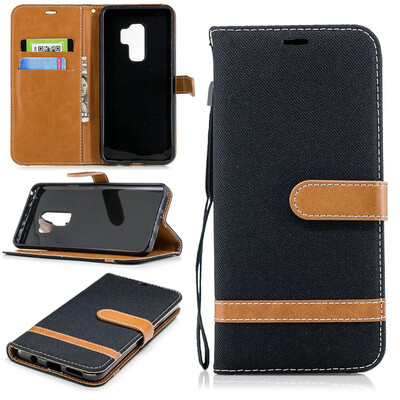 

BEFOSPEY Mixed Colors Denim PU LeatherSoft TPU Card Slot Stand Wallet Case For Samsung Galaxy S9201862