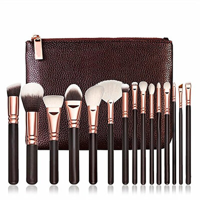 

Кисти для макияжа Dow Set 15Pcs Мягкие синтетические волосы с теней для век