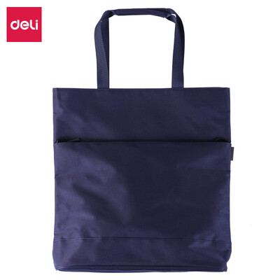 

Deli deli double-layer large capacity portable zipper bag high-quality conference package document information package blue 5571