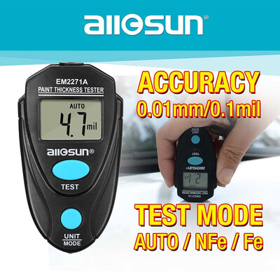 

Digital Thickness Gauge Coating Meter FeNFe 000-220mm for Car Thickness Meter Russian Manual EM2271A all-sun2271a