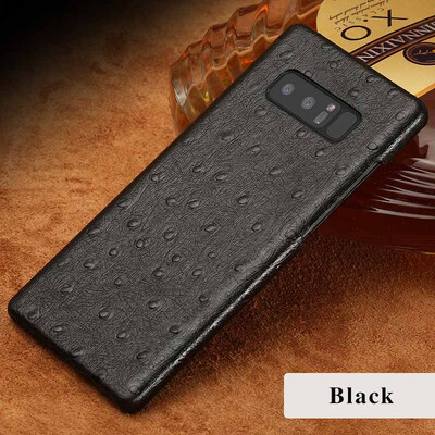 

Genuine Leather Phone Case For Samsung Note 8 Case Ostrich Texture Back Cover For S7 S8 Plus Case