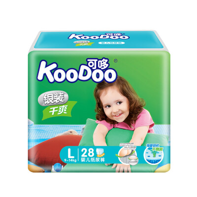 

KooDoo diaper silver loaded dry baby diaper size large L code 28 pieces 9-14kg