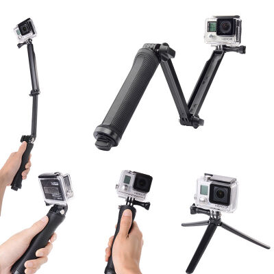 

Multi-function 3-Way Arm Adjustable Bracket Hand Pole Grip Arm Tripod Monopod Mount + Mini Tripod Adapter for Gopro Her