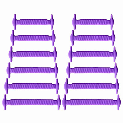 

JUP 12 Sets 144 Pcs New Kids Child Children Unisex Athletic No Tie Shoelaces Elastic Silicone Laces All Sneakers Fit Belt Strap