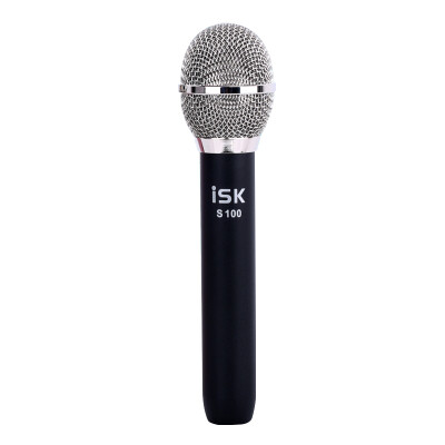 

iSK S100 handheld condenser microphone mobile computer sound cartoon microphone karaoke recording live condenser microphone power recording microphone black