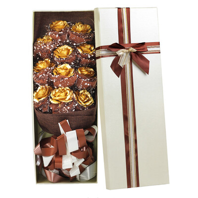 

box surprise 11 gold foil rose gift boxed Christmas gift for girlfriend to send wife birthday gift to girl YH11