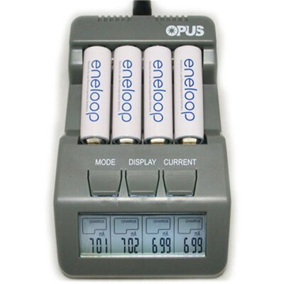 

Opus BT-C700 NiCd NiMh LCD Digital Intelligent 4-Slots Battery Charger -