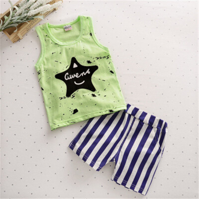 

Bamboo cotton baby cotton sleeveless vest shorts set boys&girls