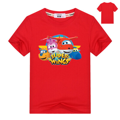 

3-13Years Super Wings Одежда Мальчики с длинным рукавом Футболка с Хлопчатобумажными девушками Футболка Kids Cartoon T-shirt Fashi